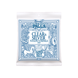 Струны для классических гитар ERNIE BALL Nylon Clear & Silver P02403, фото 